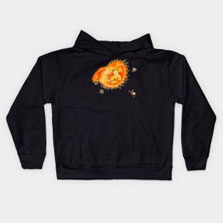 Buddha and Alien in space Kids Hoodie